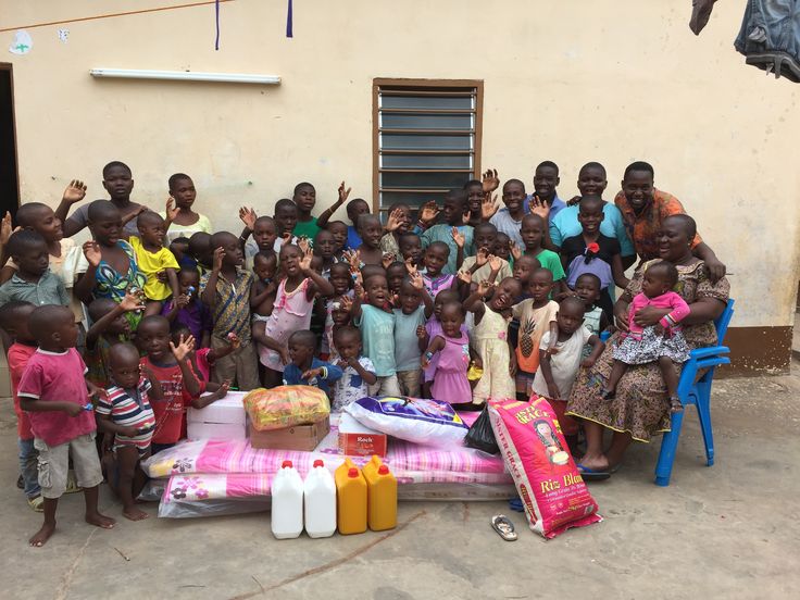 Happy children of Hope Children's Home gathered together